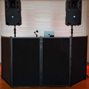 Black dj booth smaller